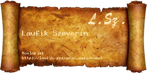 Laufik Szeverin névjegykártya